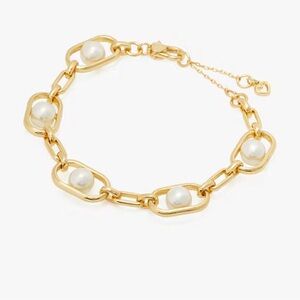 KATE SPADE Gold Glamorous Strands Pearl Bracelet NWT‎